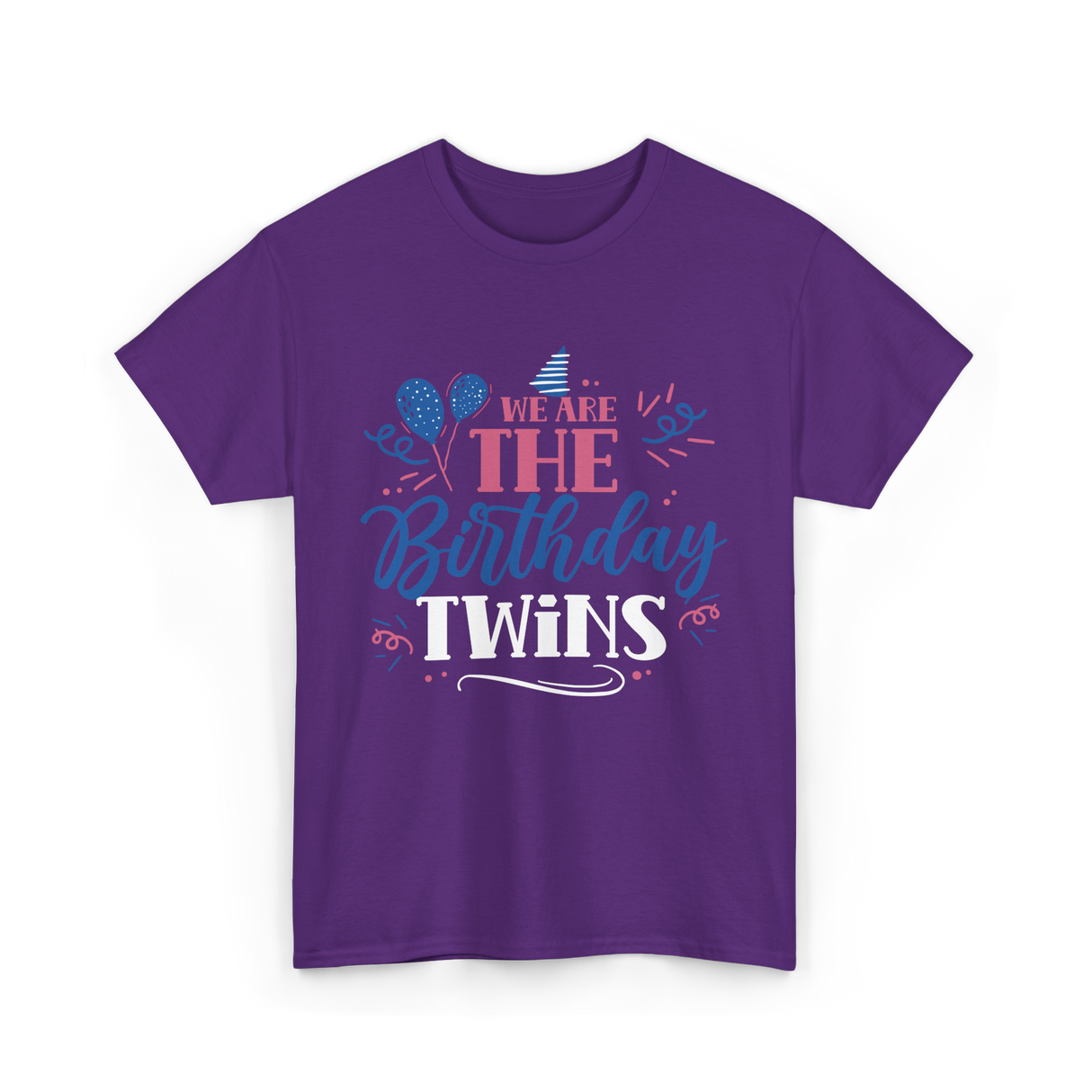 We Are The Birthday Twins Birthday T-Shirt - Purple