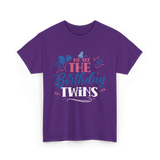 We Are The Birthday Twins Birthday T-Shirt - Purple