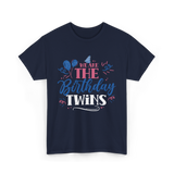 We Are The Birthday Twins Birthday T-Shirt - Navy