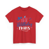 We Are The Birthday Twins Birthday T-Shirt - Red