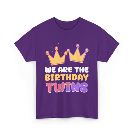 We Are The Birthday Twins Birthday Twins T-Shirt - Purple