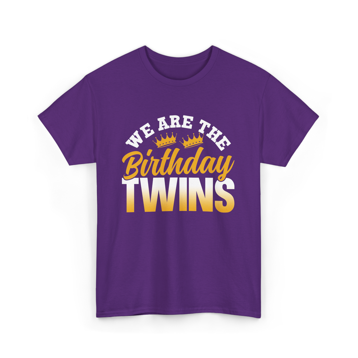 We Are The Birthday Twins Celebration T-Shirt - Purple