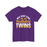 We Are The Birthday Twins Celebration T-Shirt - Purple