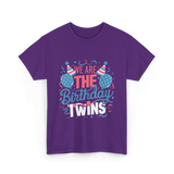 We Are The Birthday Twins Celebration T-Shirt - Purple