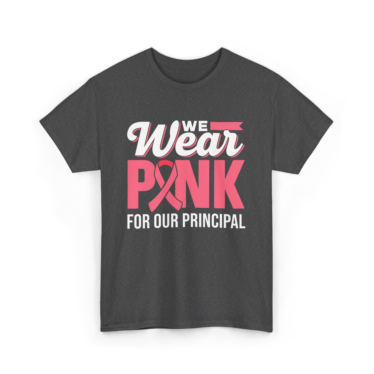 Wear Pink Awareness Breast Cancer T-Shirt - Dark Heather