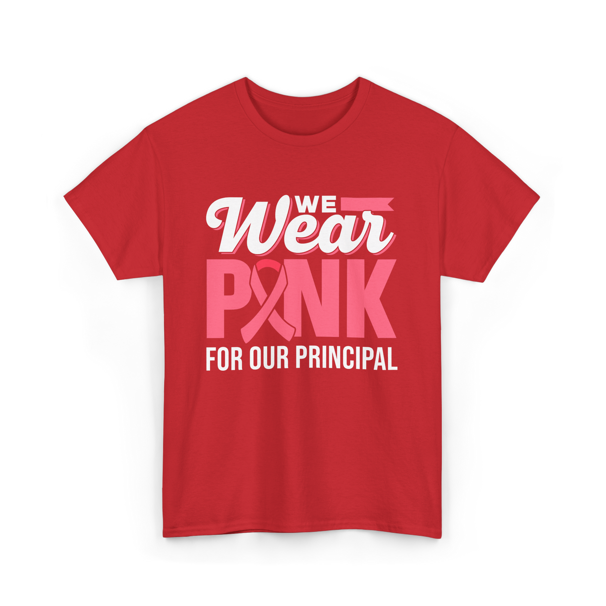 Wear Pink Awareness Breast Cancer T-Shirt - Red