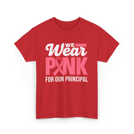 Wear Pink Awareness Breast Cancer T-Shirt - Red