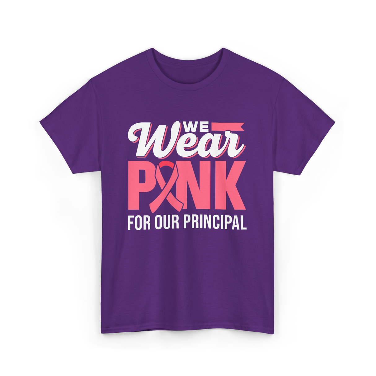 Wear Pink Awareness Breast Cancer T-Shirt - Purple