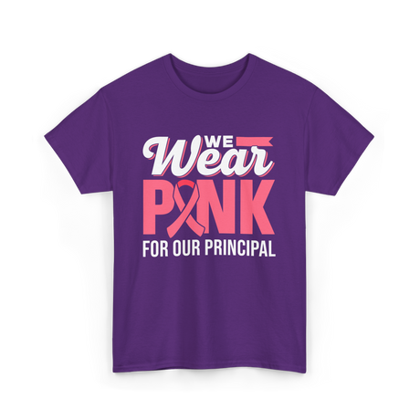 Wear Pink Awareness Breast Cancer T-Shirt - Purple