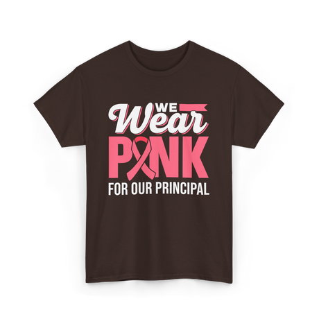 Wear Pink Awareness Breast Cancer T-Shirt - Dark Chocolate