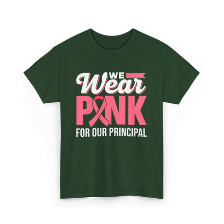 Wear Pink Awareness Breast Cancer T-Shirt - Forest Green