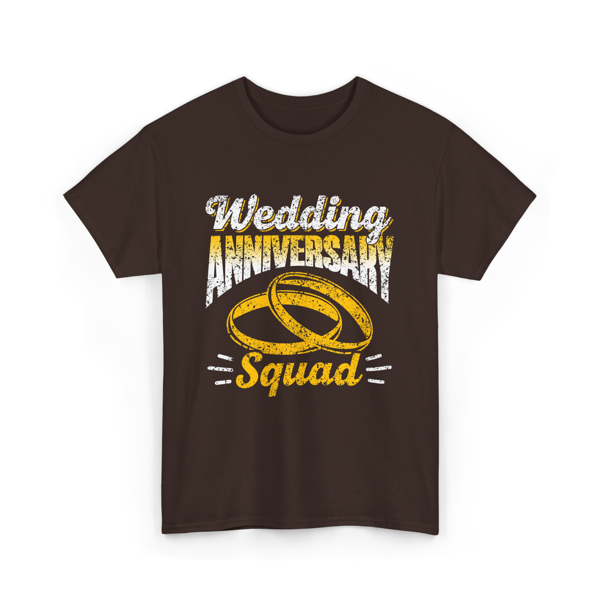 Wedding Anniversary Squad Anniversary T-Shirt - Dark Chocolate