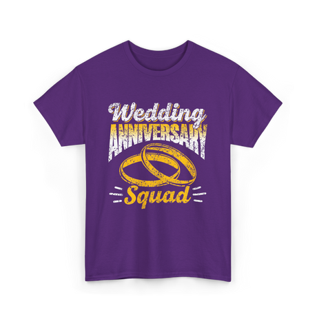 Wedding Anniversary Squad Anniversary T-Shirt - Purple