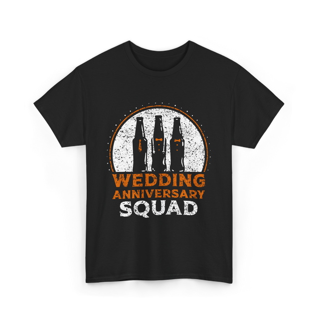 Wedding Anniversary Squad Celebration T-Shirt - Black