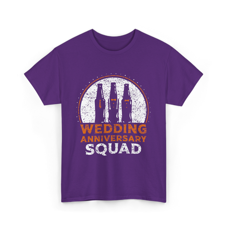 Wedding Anniversary Squad Celebration T-Shirt - Purple