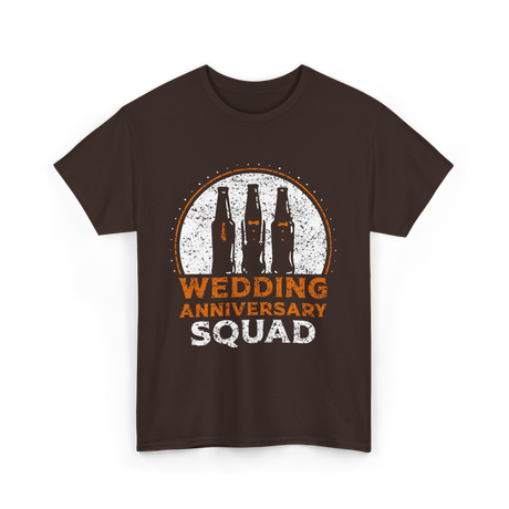 Wedding Anniversary Squad Celebration T-Shirt - Dark Chocolate