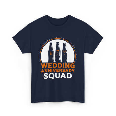 Wedding Anniversary Squad Celebration T-Shirt - Navy