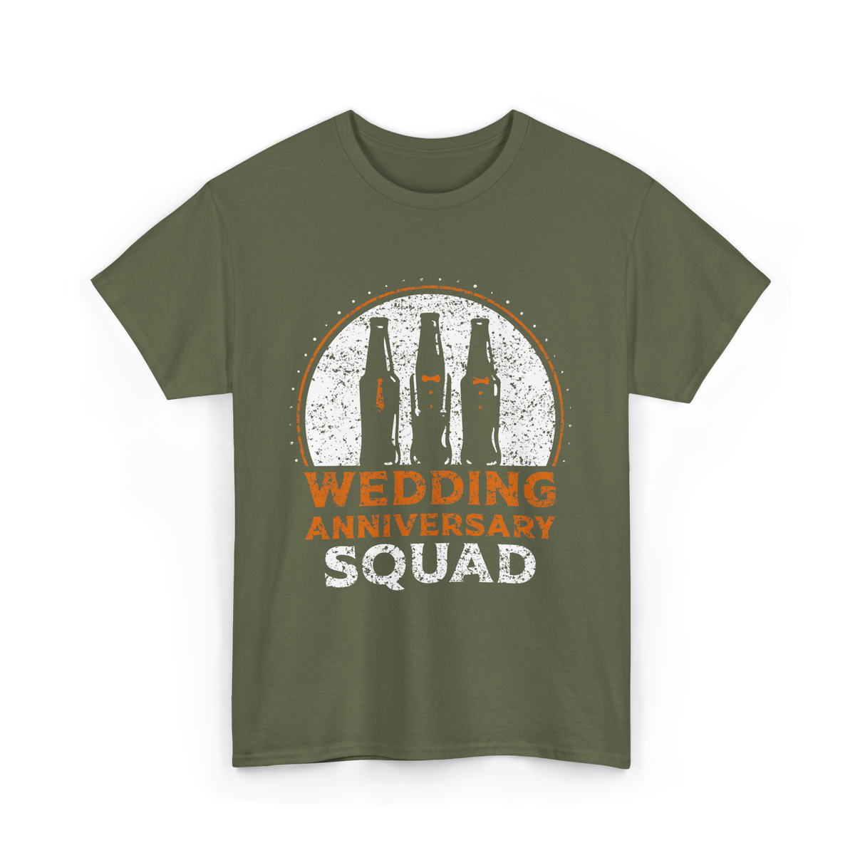 Wedding Anniversary Squad Celebration T-Shirt - Military Green