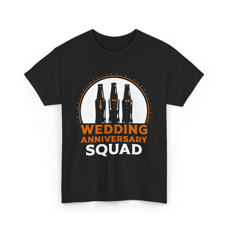 Wedding Anniversary Squad Celebration T-Shirt - Black