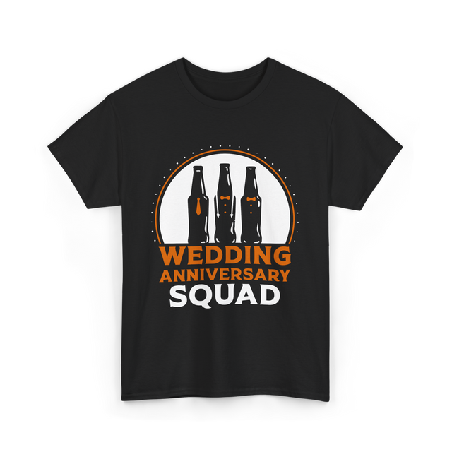 Wedding Anniversary Squad Celebration T-Shirt - Black