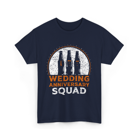 Wedding Anniversary Squad Celebration T-Shirt - Navy