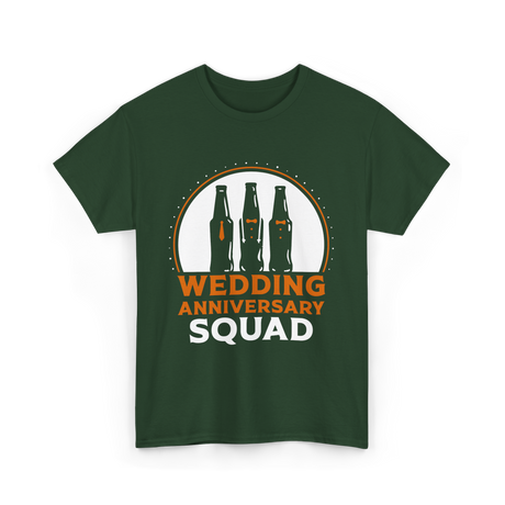 Wedding Anniversary Squad Celebration T-Shirt - Forest Green