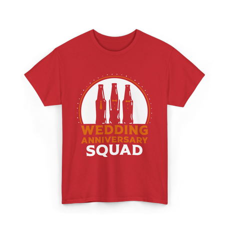 Wedding Anniversary Squad Celebration T-Shirt - Red