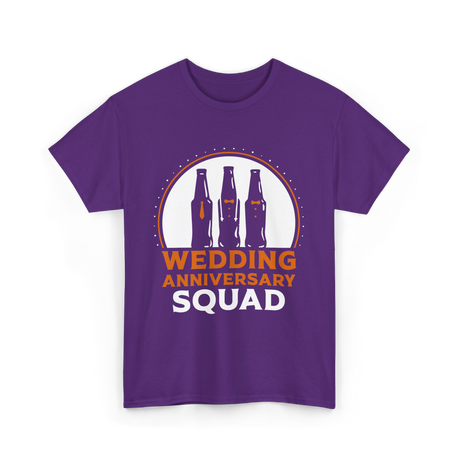 Wedding Anniversary Squad Celebration T-Shirt - Purple