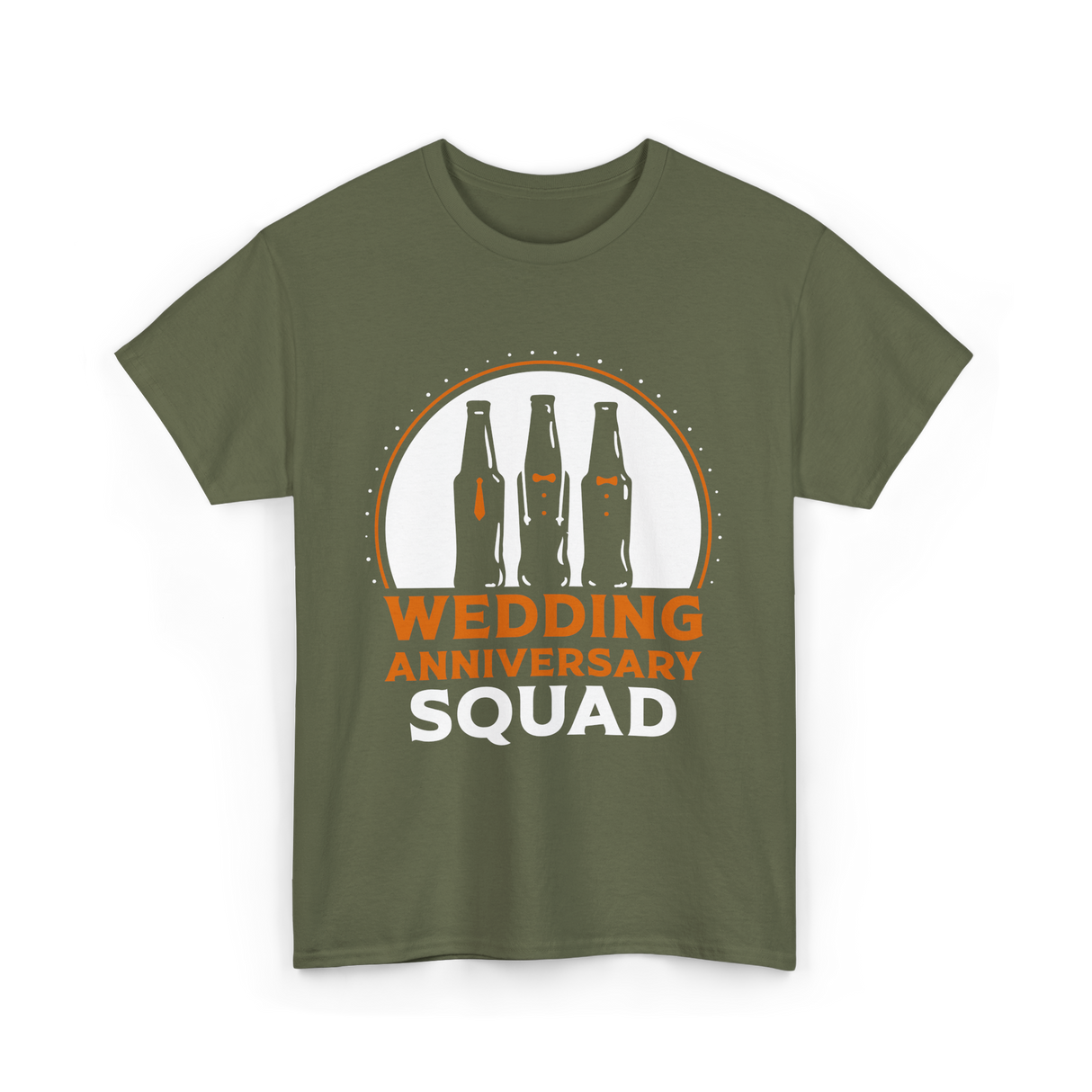 Wedding Anniversary Squad Celebration T-Shirt - Military Green