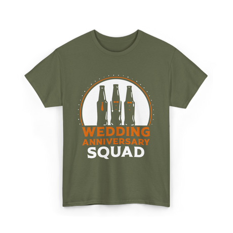 Wedding Anniversary Squad Celebration T-Shirt - Military Green