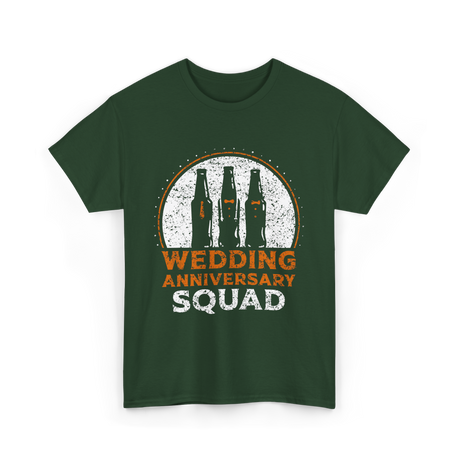 Wedding Anniversary Squad Celebration T-Shirt - Forest Green