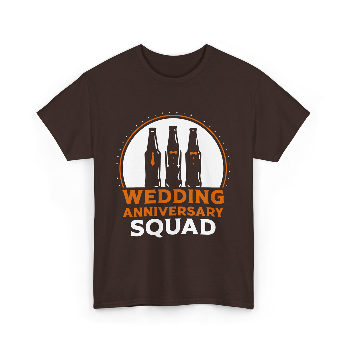 Wedding Anniversary Squad Celebration T-Shirt - Dark Chocolate