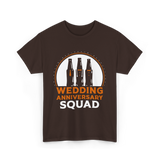 Wedding Anniversary Squad Celebration T-Shirt - Dark Chocolate