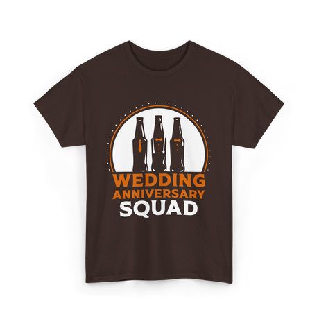 Wedding Anniversary Squad Celebration T-Shirt - Dark Chocolate