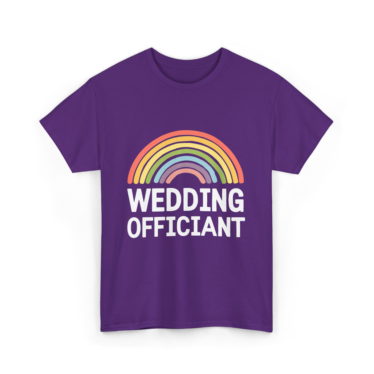 Wedding Officiant Rainbow Ceremony T-Shirt - Purple