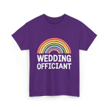 Wedding Officiant Rainbow Ceremony T-Shirt - Purple