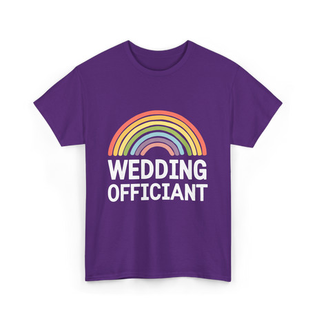 Wedding Officiant Rainbow Ceremony T-Shirt - Purple