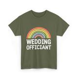 Wedding Officiant Rainbow Ceremony T-Shirt - Military Green