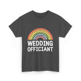 Wedding Officiant Rainbow Ceremony T-Shirt - Dark Heather