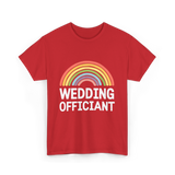 Wedding Officiant Rainbow Ceremony T-Shirt - Red