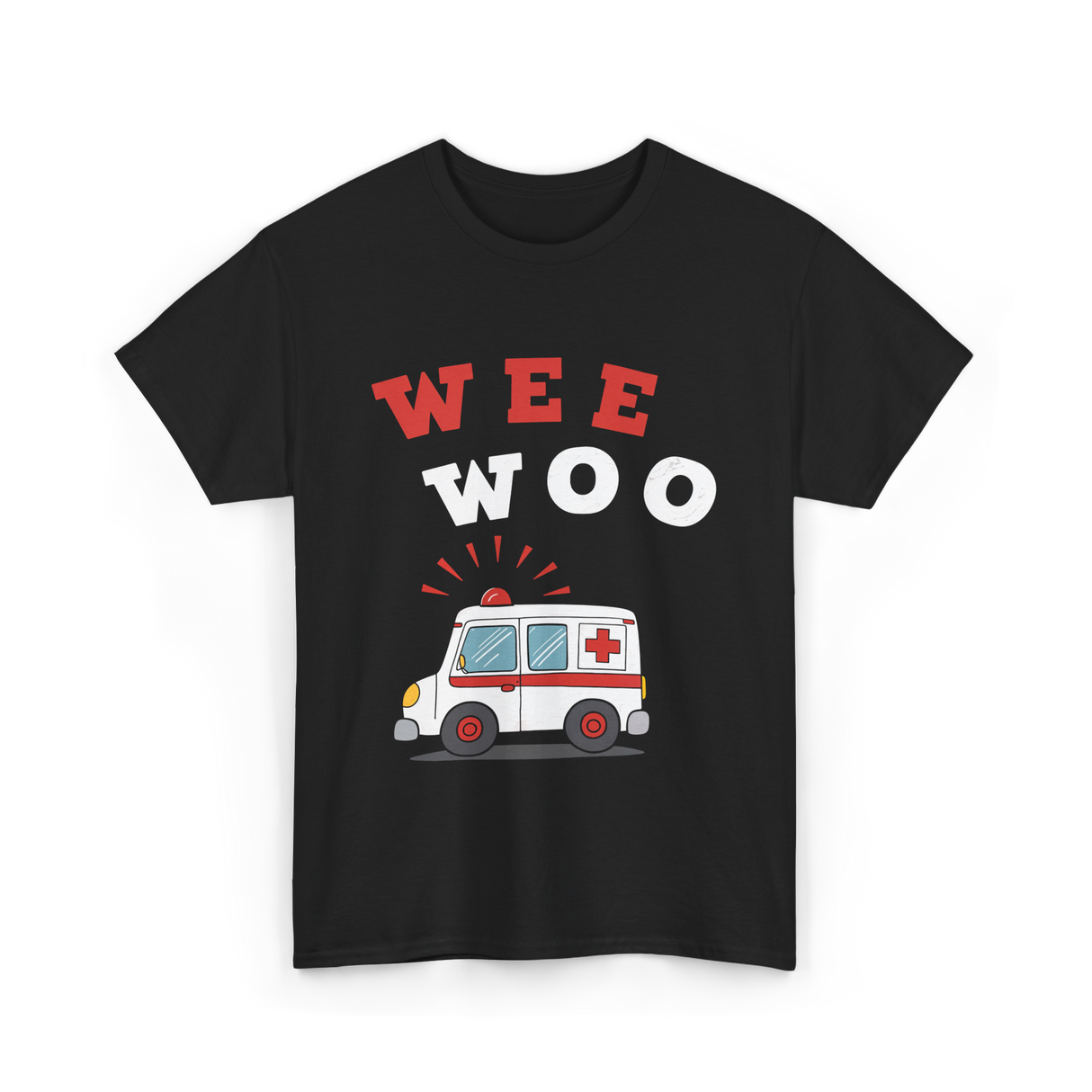 Wee Woo Ambulance EMS EMT T-Shirt - Black