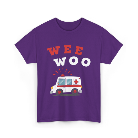 Wee Woo Ambulance EMS EMT T-Shirt - Purple