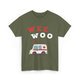 Wee Woo Ambulance EMS EMT T-Shirt - Military Green