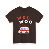 Wee Woo Ambulance EMS EMT T-Shirt - Dark Chocolate