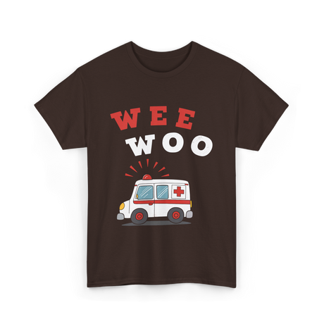 Wee Woo Ambulance EMS EMT T-Shirt - Dark Chocolate