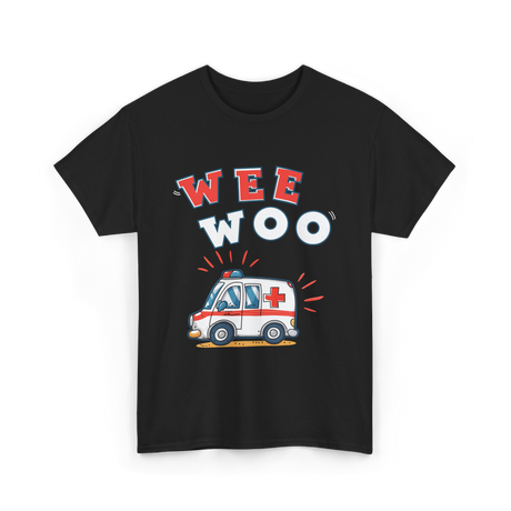 Wee Woo Ambulance EMS Paramedic T-Shirt - Black