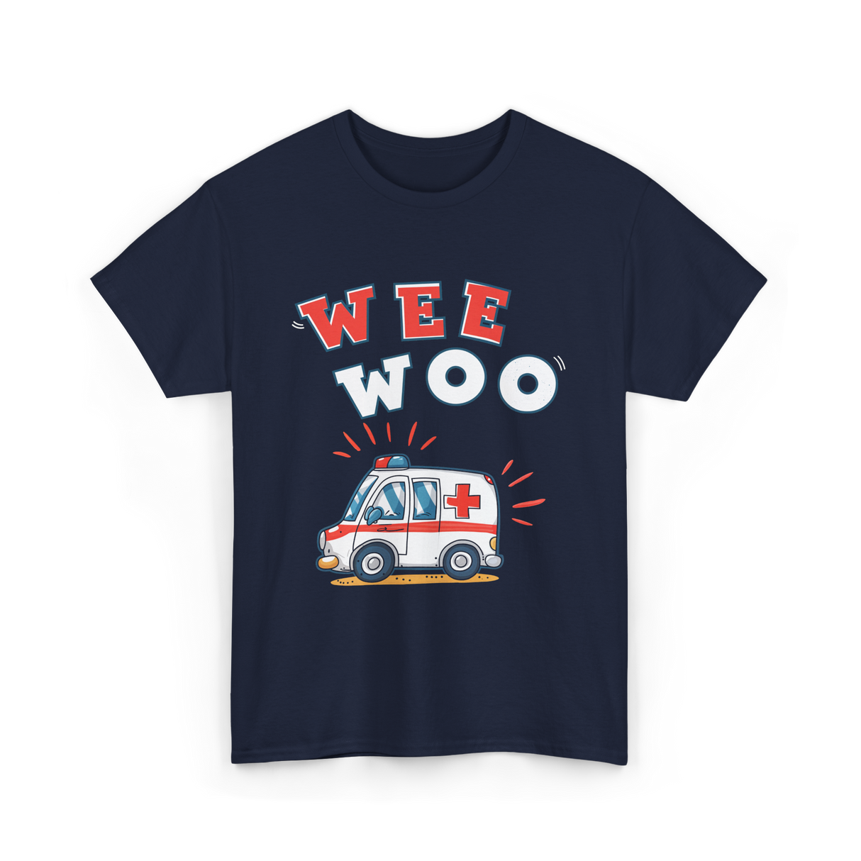 Wee Woo Ambulance EMS Paramedic T-Shirt - Navy