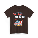 Wee Woo Ambulance EMS Paramedic T-Shirt - Dark Chocolate