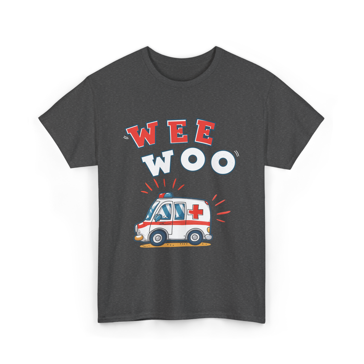 Wee Woo Ambulance EMS Paramedic T-Shirt - Dark Heather