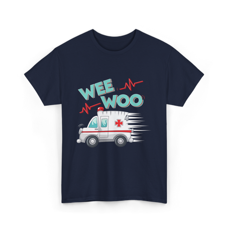 Wee Woo Ambulance Paramedic EMT T-Shirt - Navy